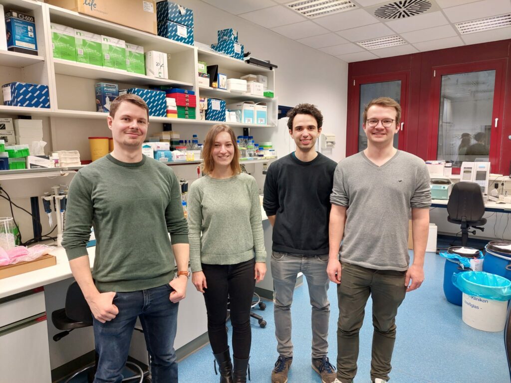 Members of Project A01 gain valuable insights during their visit to the lab of Project A02.