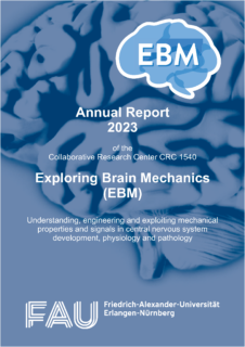 Cover page of EBM Annual Report 2023.