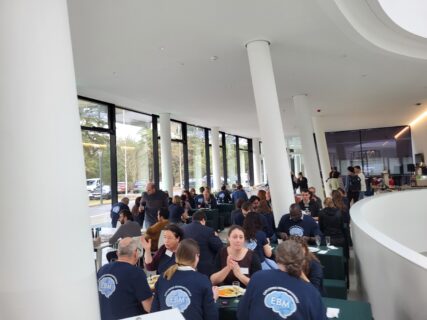 Networking Over Lunch: EBM members enjoy a meal together during the break. (Image: M. Tranchina)