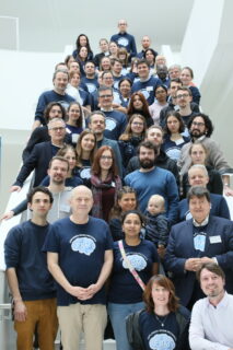 Team Gathering: EBM members pose on the staircase for a group photo. (Image: ITM/FAU)