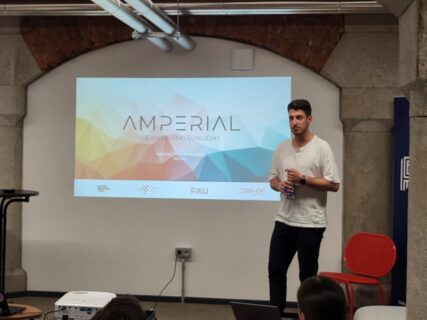Matthias Trost sharing the story of his start-up journey (Image: A. Dakkouri-Baldauf)