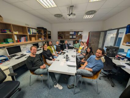 Collaborative lab work between A01, A02, A05, and C03 (Image: I. Borrmann)