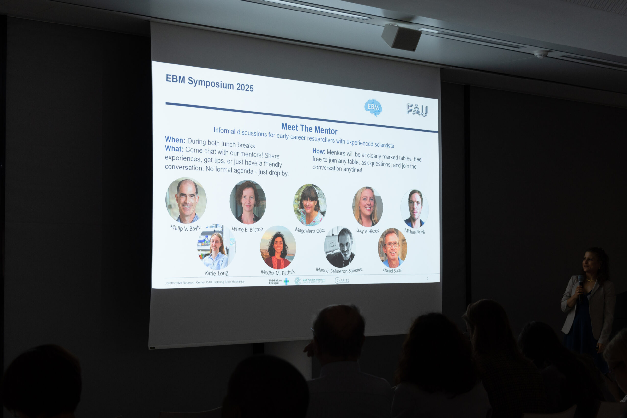 Opening remarks by Silvia Budday at the EBM Symposium 2025 (Image: S. Viezens)