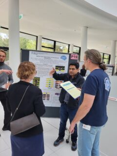 Engaging discussions during the poster session at the EBM Symposium 2025. (Image: A. Dakkouri-Baldauf)