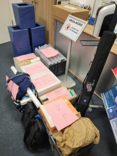 All set and ready to go – the EBM team prepares for the Long Night of the Sciences. (Image: A. Dakkouri-Baldauf)