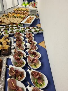 Moments from our New Year get-together — good food bringing people together (Image: A. Dakkouri-Baldauf).