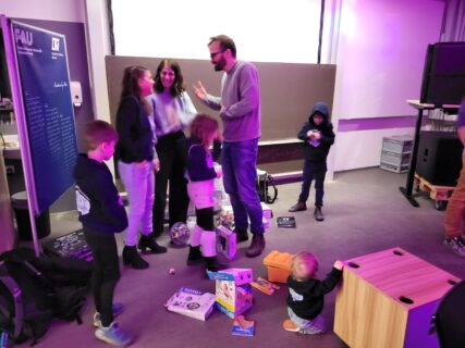 Moments from our New Year get-together — joined by some of our youngest EBM members (Image: A. Dakkouri-Baldauf).
