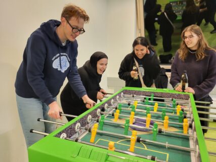 Time for some action: EBM members at the kickers table. (Image: A. Dakkouri-Baldauf)