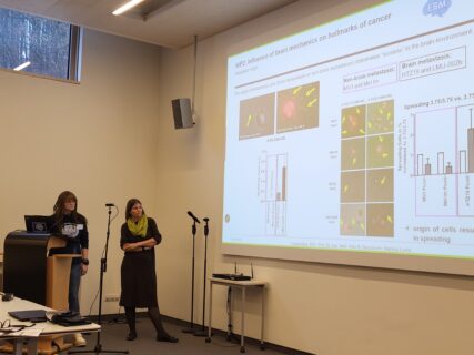 Project progress presented by PI and doctoral researcher. (Image: A. Dakkouri-Baldauf)