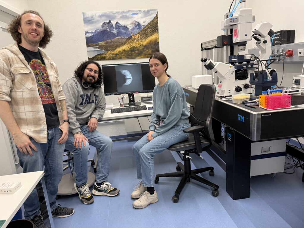 The Lab Shadowing team (left to right: Michael Tranchina, Sebastián Vásquez Sepúlveda, Maria Tarczewska). Photo: W. Yibulayin.