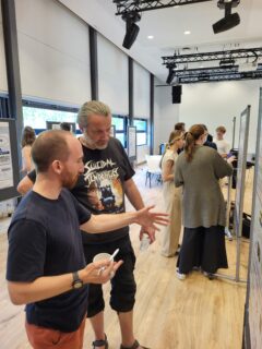 Guillaume Flé fielding tough questions — Kristian Franze in full mock-reviewer mode. Photo: A. Dakkouri-Baldauf