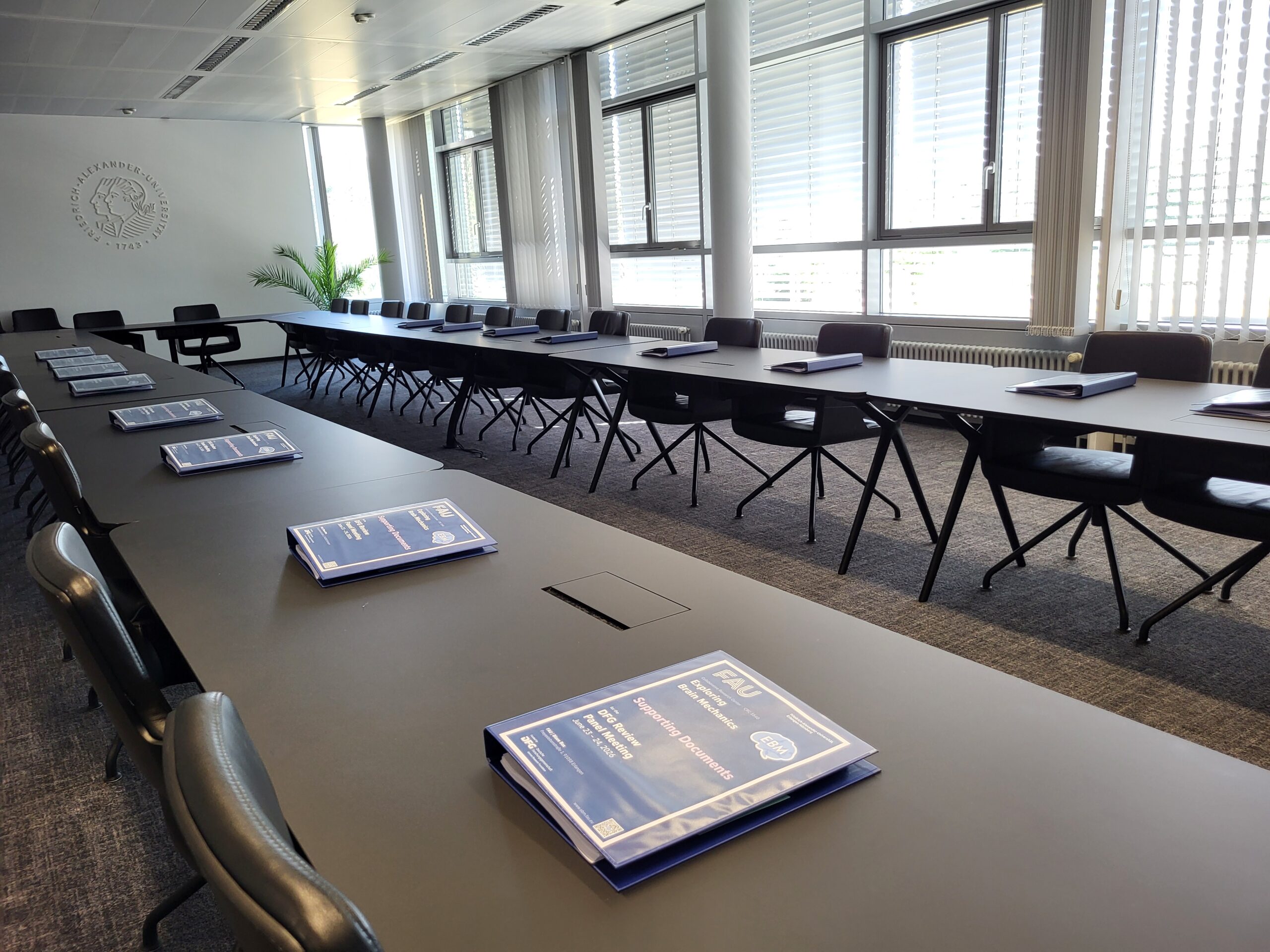 All set: binders in place, chairs lined up, and the Senatssaal ready for the panel. Photo: A. Dakkouri-Baldauf